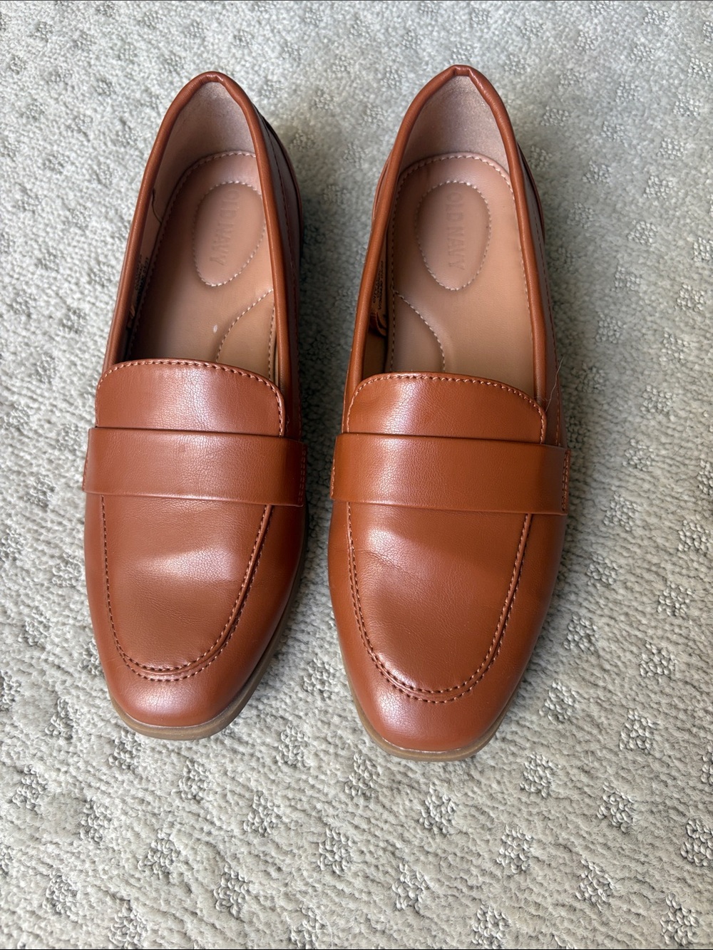 Old Navy Women's Cognac Brown Penny Loafers